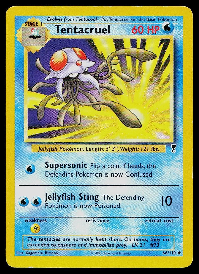 Pokemon Card Legendary Collection Tentacruel 66/110 Uncommon