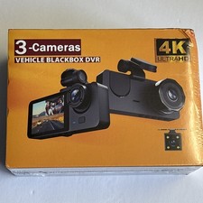 Dashcam 3-Lens Camera   Full HD 1080P Car DVR Video Recorder Front, Interior NEW