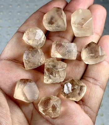 400 Carats Natural Rough Translucent Topaz 10 Crystal Lot  from Skardu  pakistan