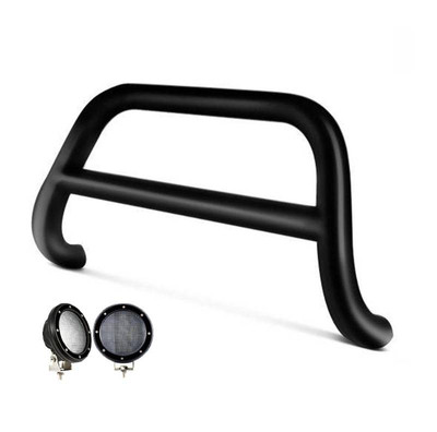 Black Horse A Bar Push Guard No Skid Black w/5.3''LED Fits 2008-2012 Ford Escape