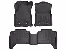 Husky Weatherbeater Mats Fit 18-23 Tacoma Dbl Cab Manual Front2nd Row 3p Blk