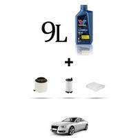 Hoffcar Wartungsset 4 Filter Und 9L ÖL FüR Audi A5 (8T3, 8F7, 8TA) 4.2 FSI S5 26