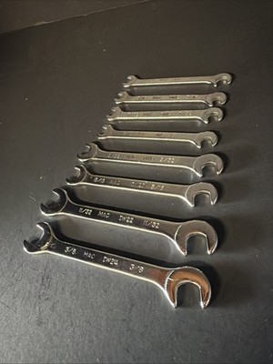 Mac Tools USA  8-Piece  SAE  Open End E Ignition Wrench Set Very Nice!
