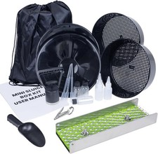 18-Piece Sluice Gold Panning Kit, Portable Aluminum Alloy Mining Equipment