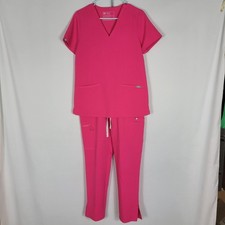 Figs Scrubs women set Pink Top Sz S, Bottom Sz M/P