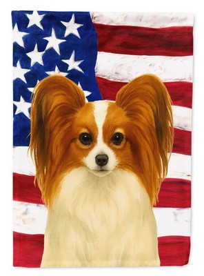 Papillon Red/White American Flag