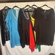 Women  s Swim Beach Cover Up Size 2XL Lot Of 5 Various Colors  Style