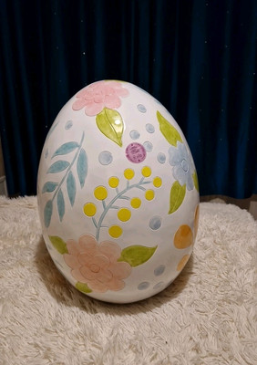 TK Maxx Ostern riesiges pastellfarbenes Blumen Blumen Osterei Ornament RAR