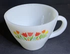Vintage Anchor Hocking Fire King Dinner Ware Tulip Flower Coffee Tea Cup Mug