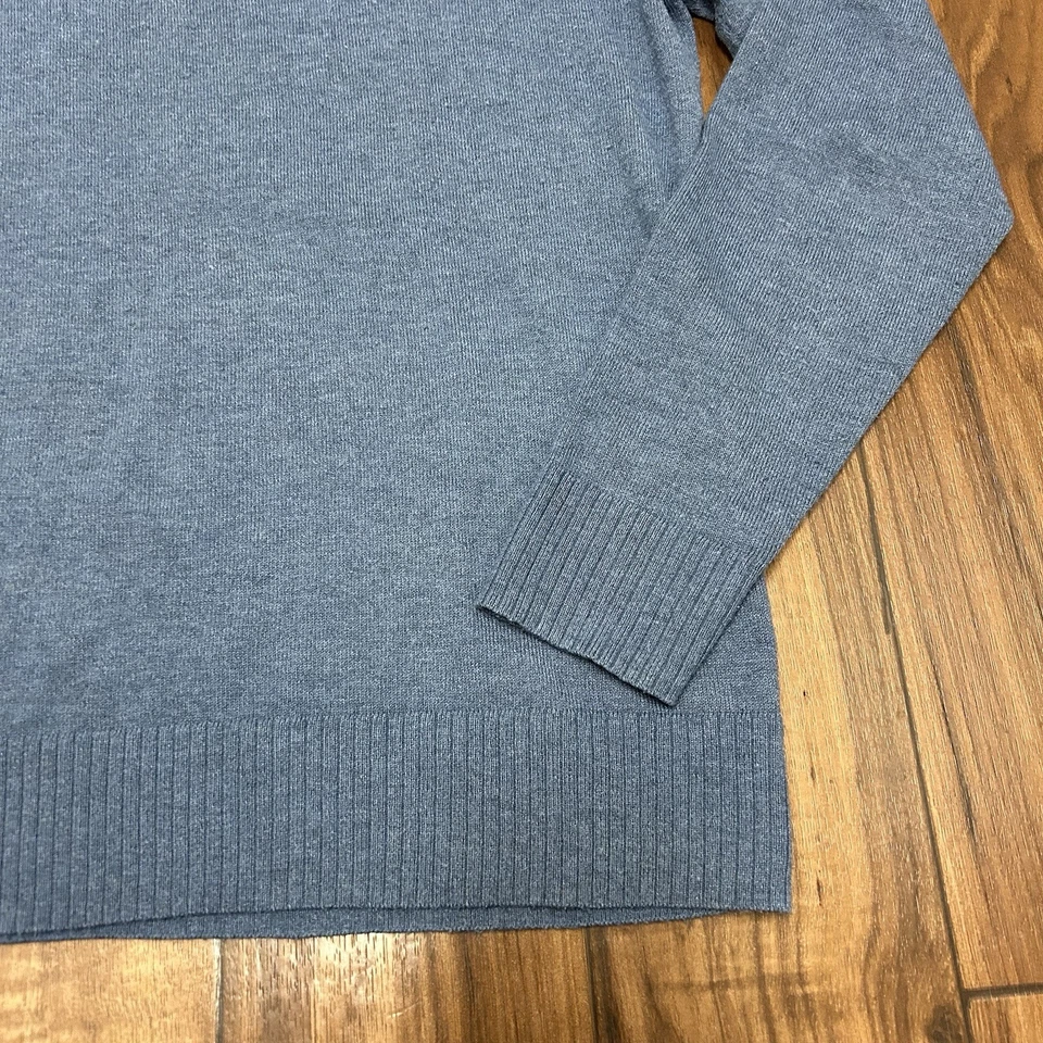 Smartwool Sparwood Crewneck Pullover Sweater Blue Wool Blend Stretch Mens Medium - Image 4 of 4