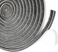 BüRstendichtung Selbstklebend 9X15Mm Grau 6M Dichtungsband FüR TüRen Fenster