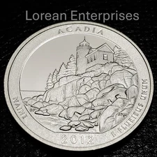 2012 S ATB America the Beautiful Quarter-Acadia- 90% SILVER ✼PROOF✼