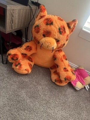 Build-A-Bear Workshop Jumbo Orange Cat Stuffed Animal Embroidered Plush 
