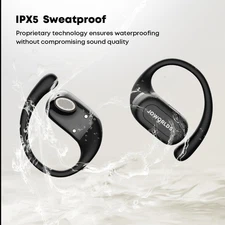 Bluetooth Headphones Air Conduction IPX5 Waterproof Ear Buds over with MIC Hours