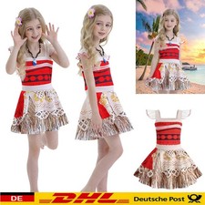 DE Cosplay Kost&uuml;m Vaiana Prinzessin Karneval Party Kleider Fasching Festkleid