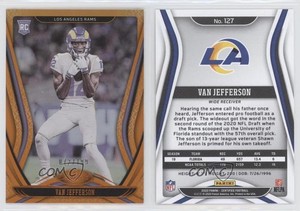 2020 Certified Rookies Mirror Orange /199 Van Jefferson #127 Rookie RC