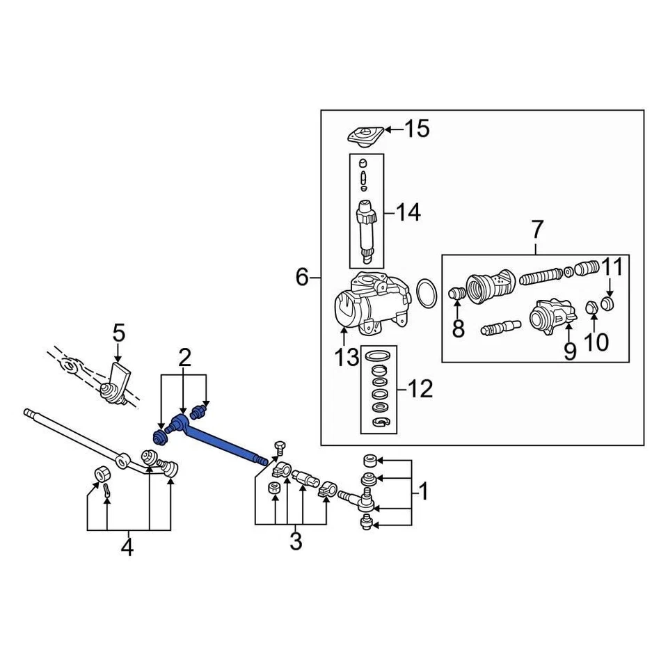 For Ford E-450 Super Duty 08-24 Ford 8C2Z3A130D Left Inner Steering Tie Rod End Foto 4 de 4