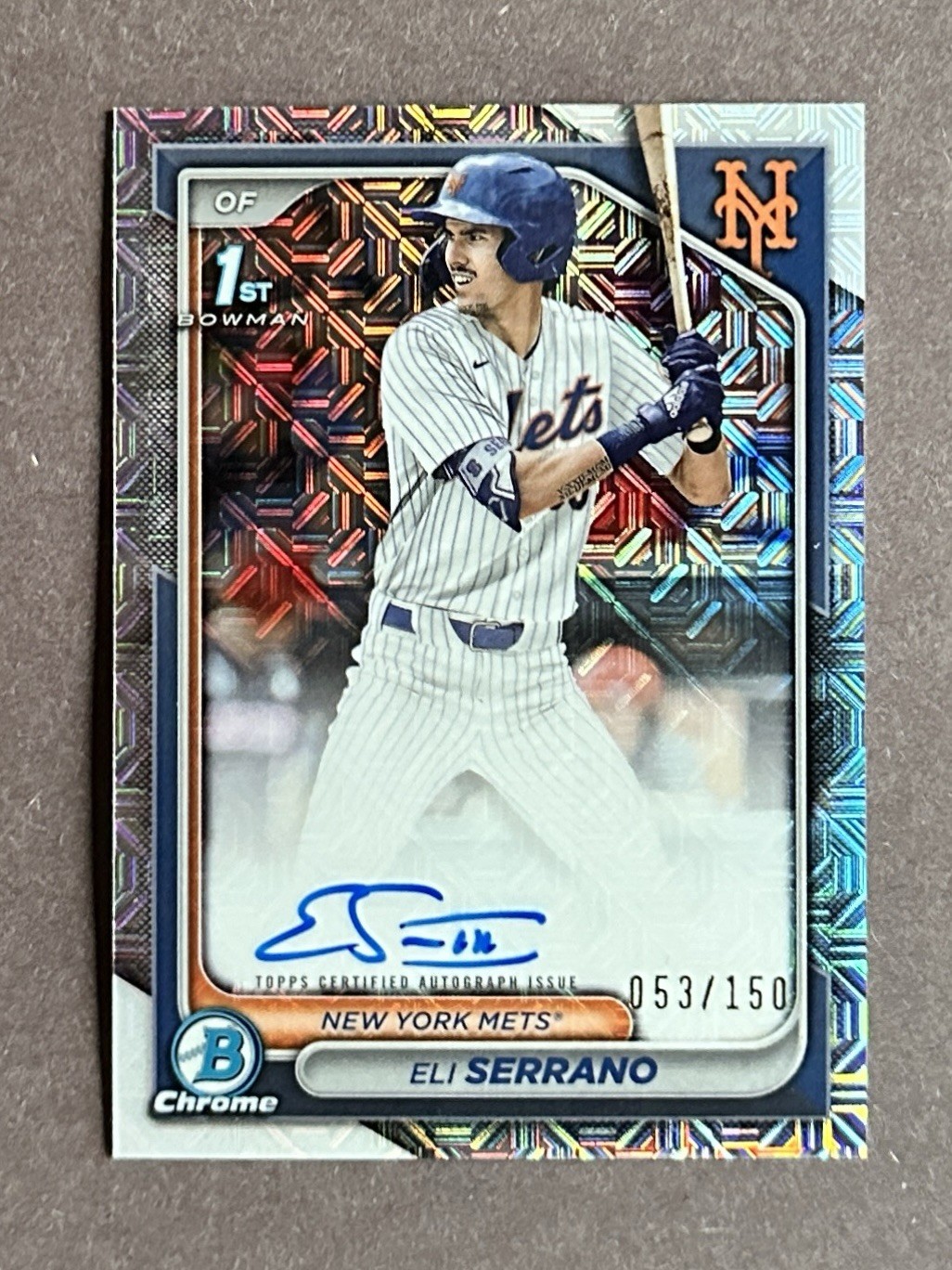 2024 Bowman Draft Chrome Eli Serrano #CPA-ESE Autograph HTA Choice Mojo /150