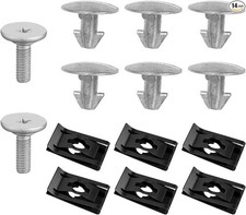 Car Engine Splash Shield Hardware Kit, Engine Lower Cover Pin Screw Bolt14PCS