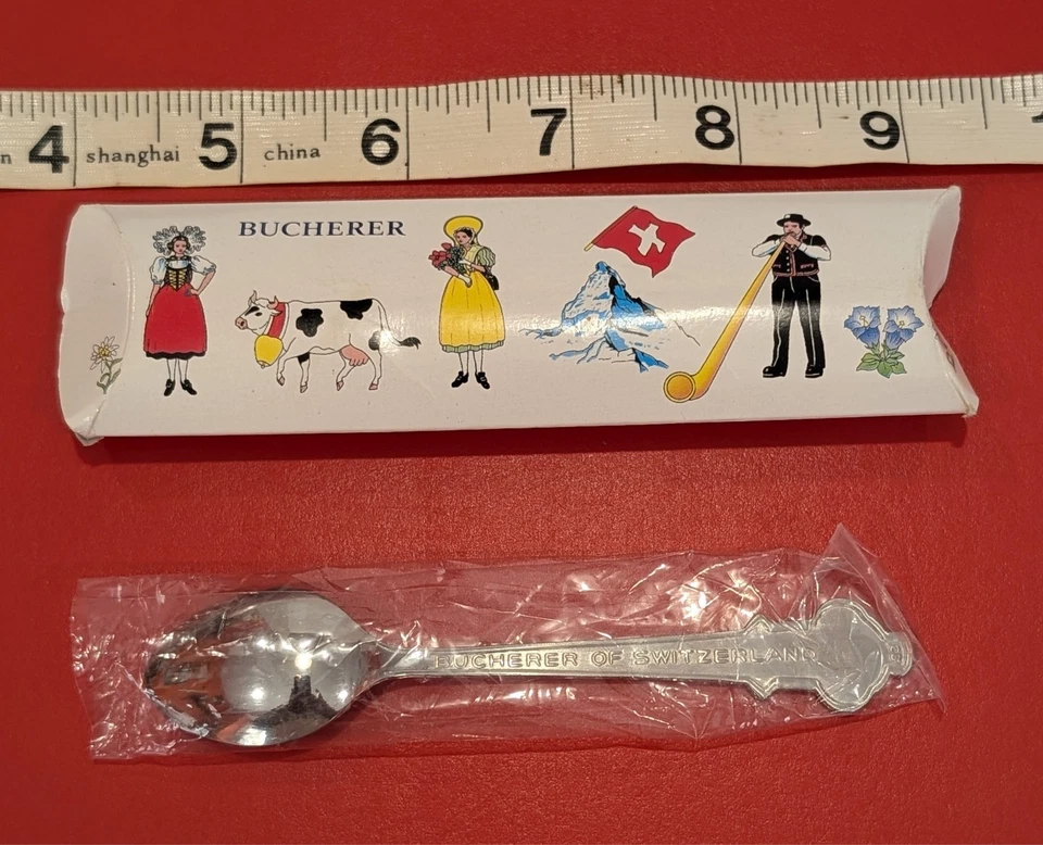 De colección Cuchara de recuerdo Coleccionable Zurich Rolex Bucherer Suiza (juego de dos) Foto 3 de 4