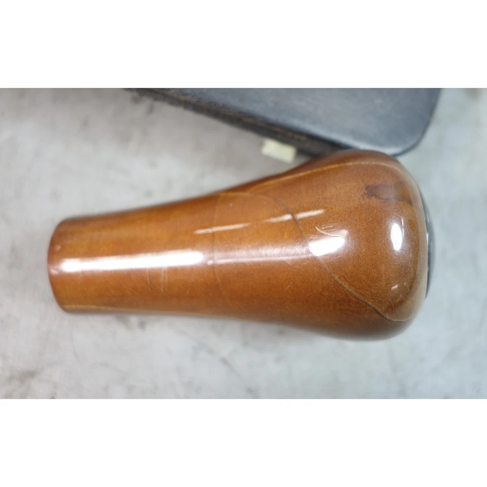 Perilla de cambio de madera de nogal 92-99 BMW E36 serie 3 y bota de cuero negro OEM Foto 3 de 4