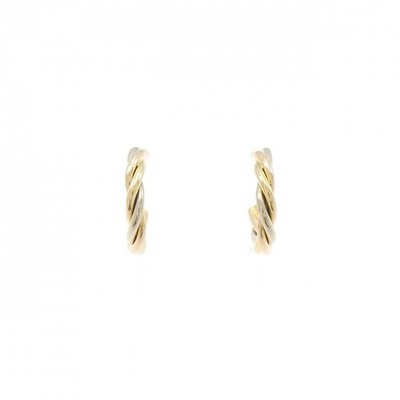 Authentic Cartier 750 Three Color Earrings  #260-007-750-7228