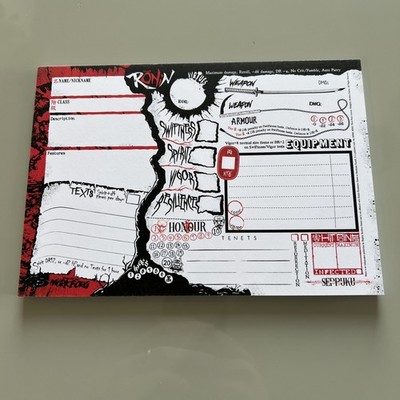 Ronin RPG Charakter Blatt Block