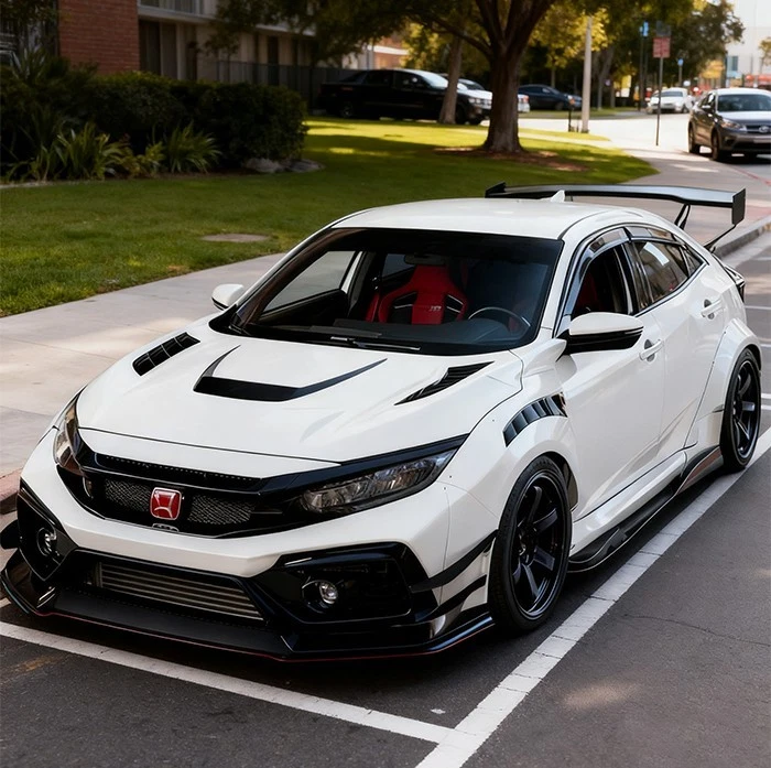 Ventilación de aire del guardabarros delantero de fibra de carbono (OE) para Honda 16-18 10ª generación Civic Fc Epa Foto 2 de 4