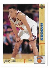 1991-92 Upper Deck Basketball John Starks Rookie Card #219 New York Knicks RC