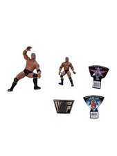 WWF Sycho Sid Figure Lot (2) w/ Original Cardbacks & WWF Logo Jakks Pacific