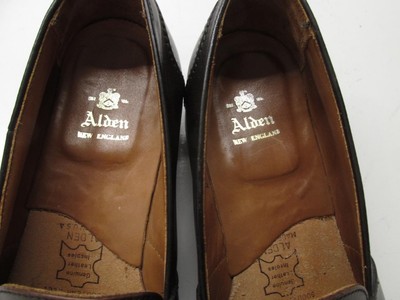 $676 ALDEN 686 full strap penny loafers in dark brown  display picture 3