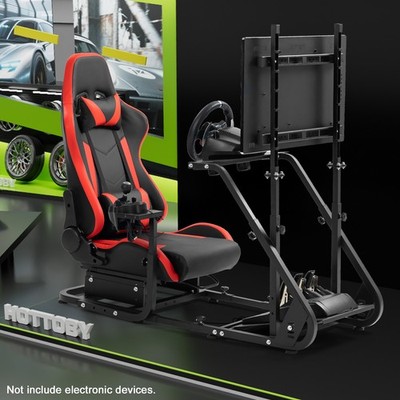 Hottoby Integrated Racing Sim Cockpit Wheel Stand Fit Thrustmaster T80 T150 TH8A