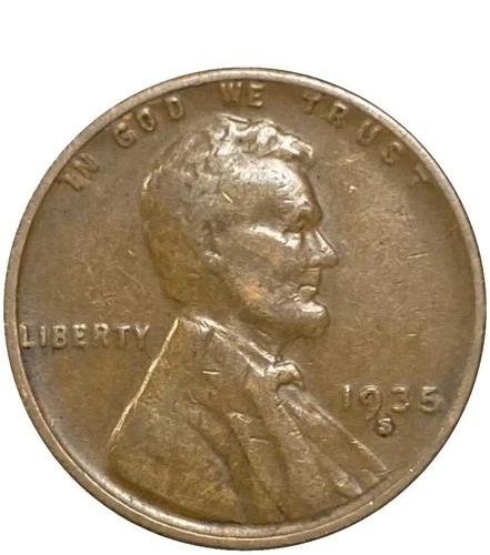 🔥 1935 S Lincoln Wheat Cent Good - Very Good (G-VG) Condition Copper Penny 1c