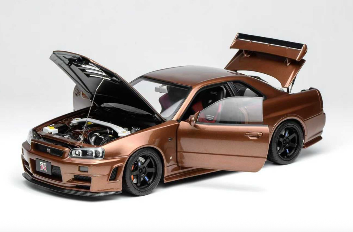 1/18 Motorhelix Nissan Skyline GT-R R34 in Metallic Bronze | eBay