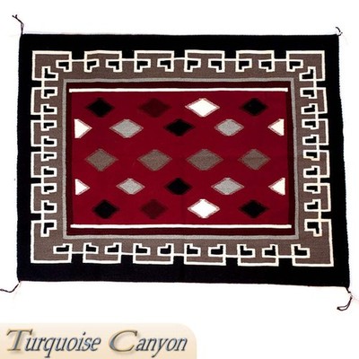 Leta Tsosie Native American Navajo Chinle Hand Woven Rugs Tapestry 59x46 SKU2247