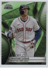 2025 Topps Chrome Black Green Wave Refractor 90/99 Triston Casas #110 1cc0