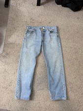 Vintage Levi's 501 Jeans Men 36x30 Light Wash Denim Button Fly 90s Y2K Cotton