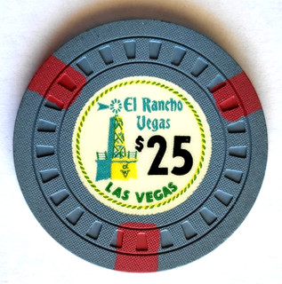 $25 El Rancho Vegas LAS VEGAS Casino Chip
