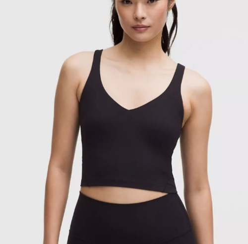 Camiseta sin mangas Lululemon Align con almohadillas negra talla 6 ajuste original estilo W1CW45 Nulu Yoga - Imagen 5 de 5
