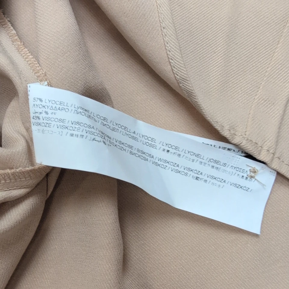Chemise Femme Mango L Marron Clair Lyocell Viscose Fluide Neuve - Photo 3/4