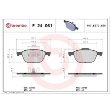 Satz Bremsbeläge Bremsklötze vorne für Ford C-MAX DM2 2 Ecosport Focus | 2462