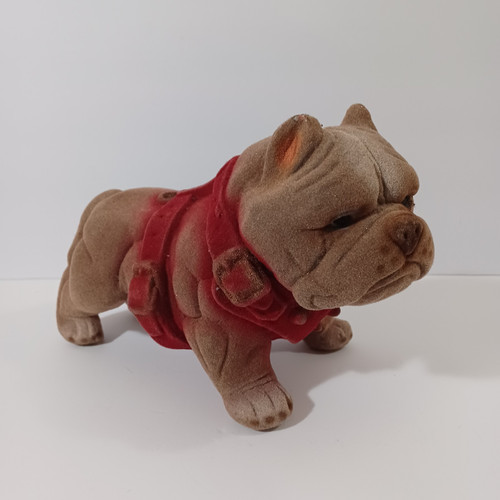 New ListingAmerican Bully Dog Bulldog Flocked Chalkware Bank