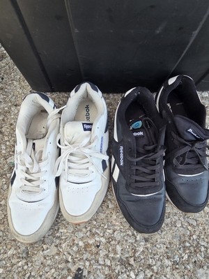 Lot of 2 Pairs Reebok Royal Glide Men's Sneakers - Sizes 9.5 & 10 - As Is / Used