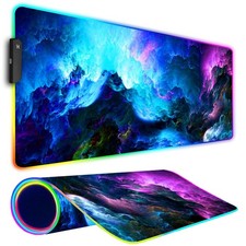 RGB Gaming Mouse Pad, Large Mousepad with Led Light, Keyboard Pad Gaming Acce...