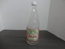 BOUTEILLE DE SODA COLA DORÉE GOLDEN NDNR ÉTIQUETTE PAPIER PUBLICITAIRE VERRE TRANSPARENT