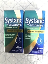 2xSystane GEL Drops Anytime Protection Lubricant Eye Gel Exp/2026+