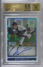 2009 Bowman Draft Prospects Chrome X-Fractor 59/225 Eric Arnett BGS 9.5 Auto 0b5