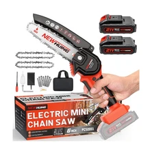 Mini Cordless Chainsaw Kit, Upgraded 6" One-Hand Handheld Electric ... Fast Ship