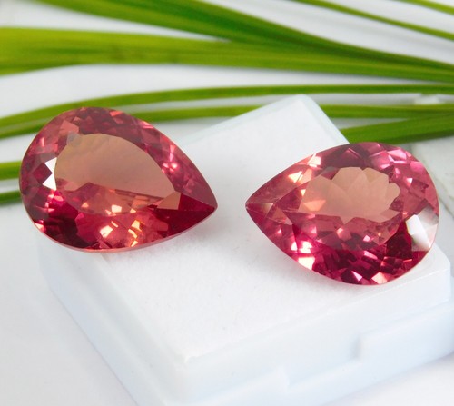 Zertifiziert 22.50 CT Natürlich Mandarin Orange Pfirsich Granat Birne Lose - Bild 9 von 24