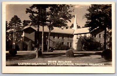 Talihina Oklahoma~Eastern Oklahoma State Sanitarium~Men's Building~1940s RPPC